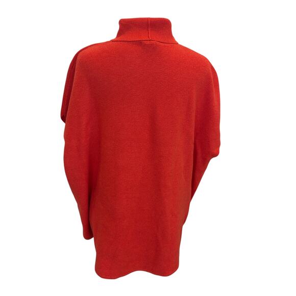 Lilla P NWT Orange Turtleneck Boxy Sleeveless Sweater Womens Size Small NEW - Picture 6 of 6